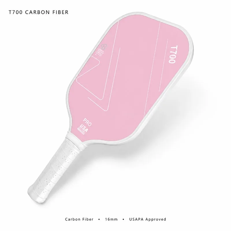 Carbon Fiber Pickleball Paddle T700 16mm USAPA Approved Pickleball Racket PP Honeycomb Core Non Slip Grip
