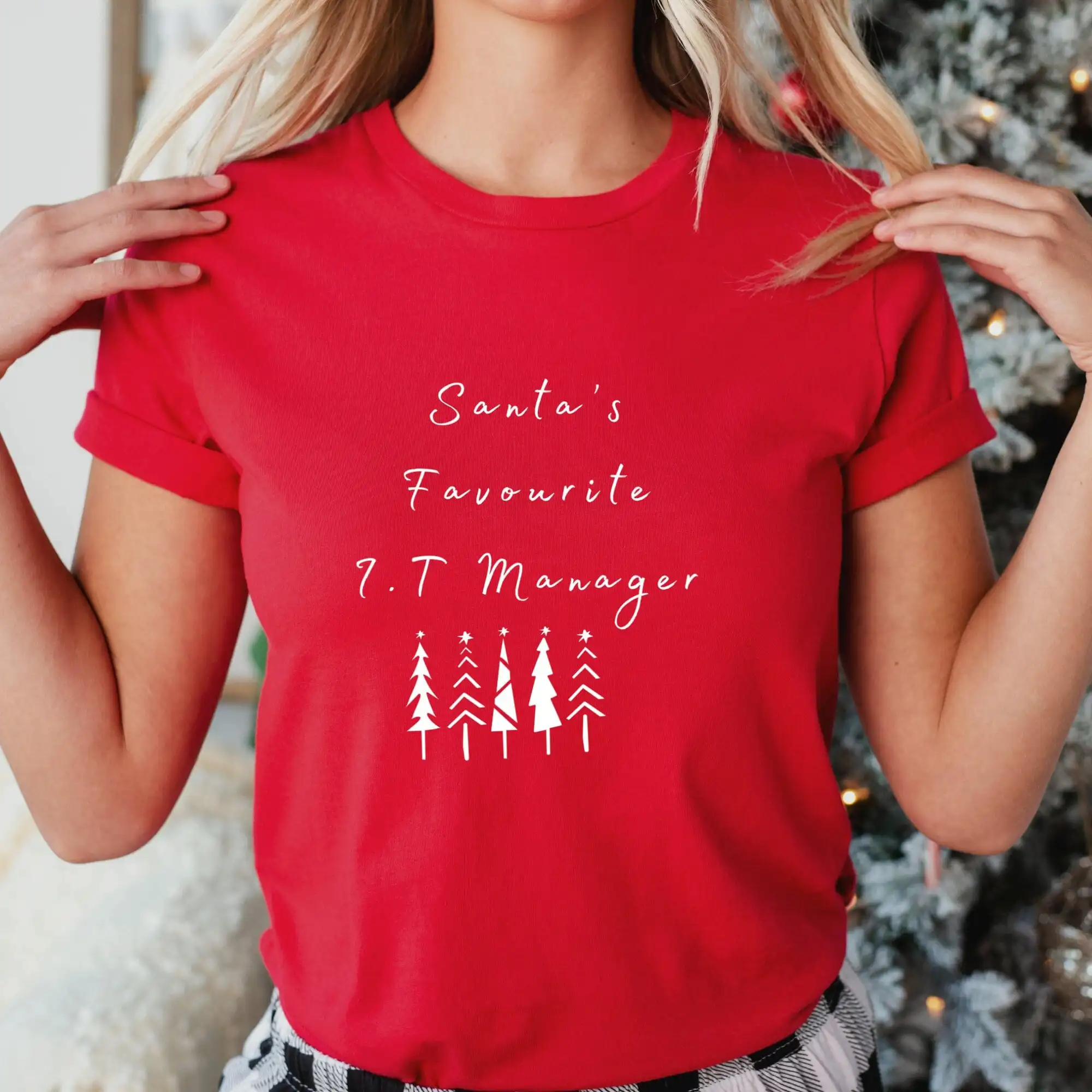 Christmas It Manager T Shirt Technology Teacher Tech Support Information Technical System Administrator