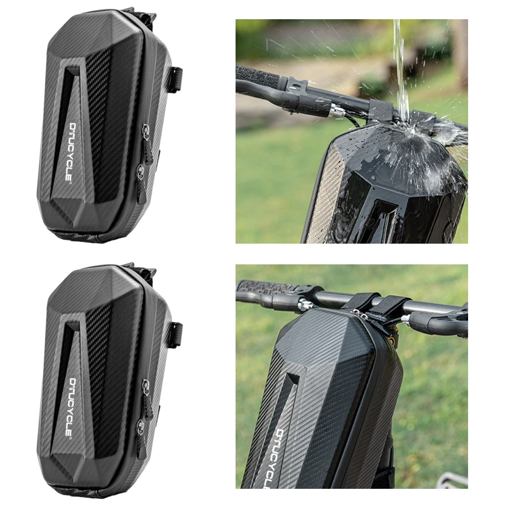 

2/4L Bicycle Front Bag Electric Scooter Front Bag Waterproof Handlebar Bag Double Zipper Bicycle Storage Bag for Outdoor Cycling