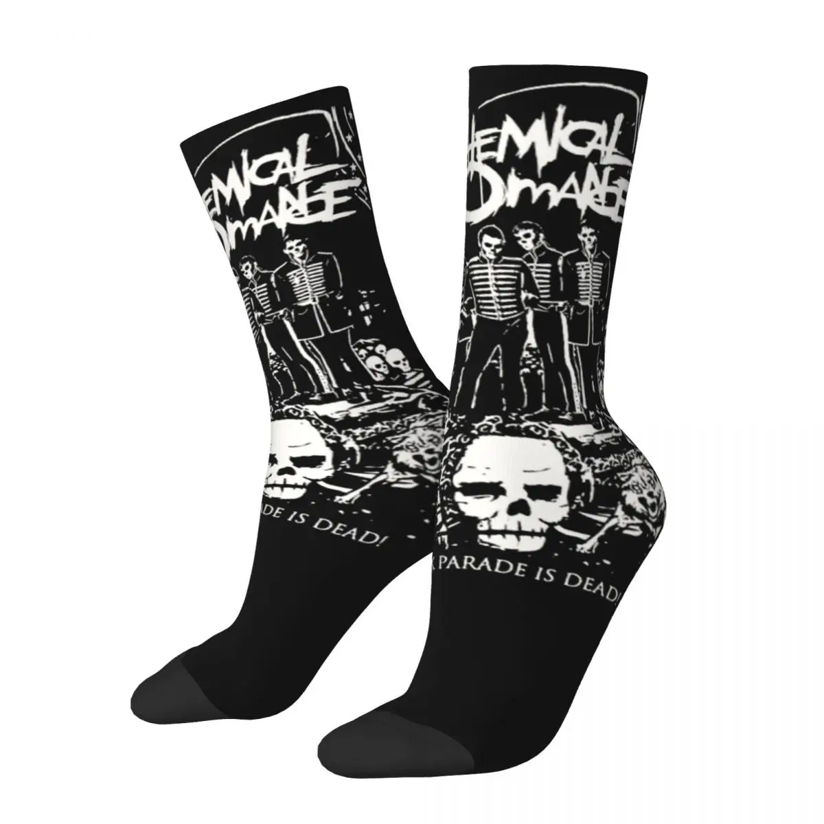 Winter Warm Crazy Design Men's Women's My Chemical Romance The Black Parade Socks Non-slip Crew Socks