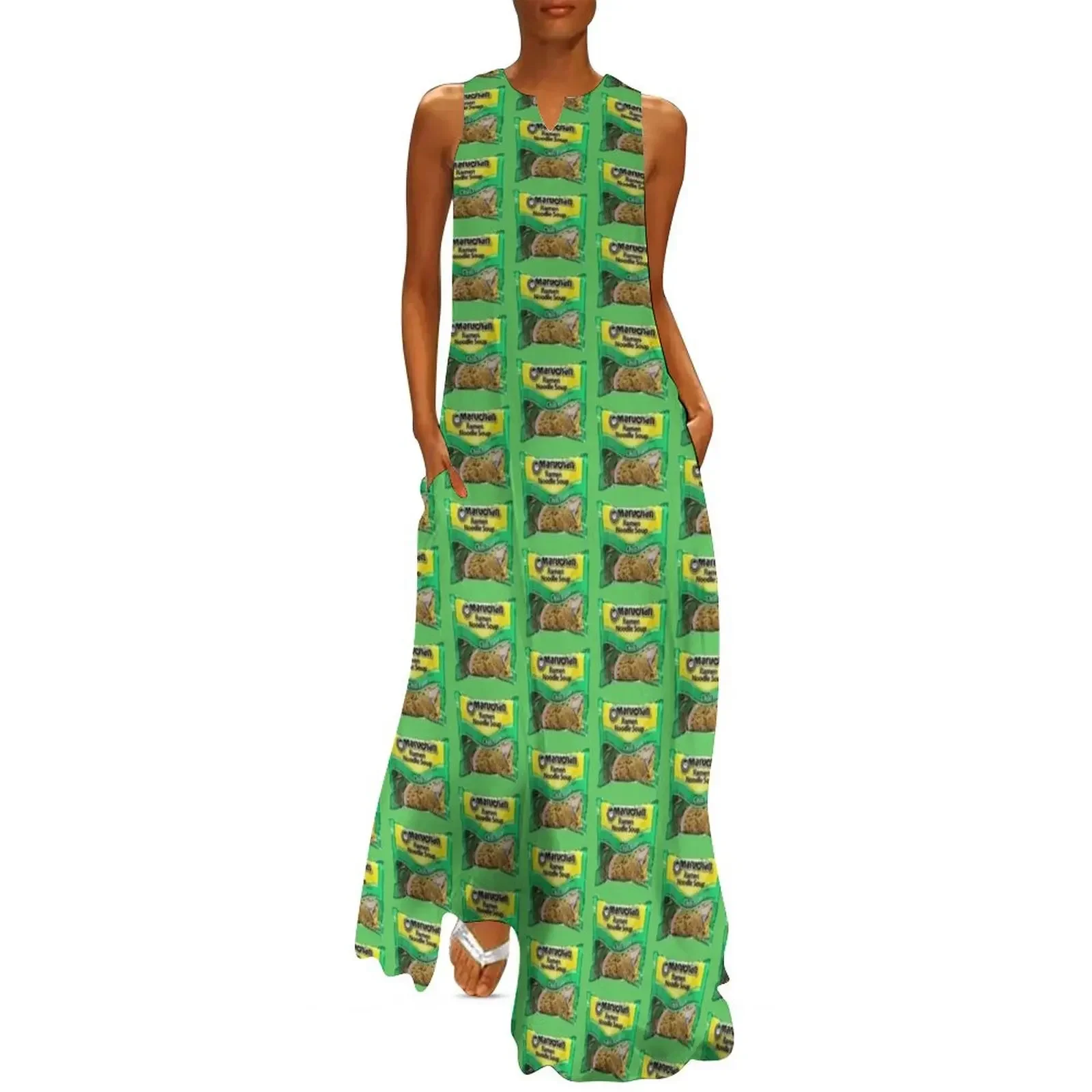 

Chili Ramen Long Dress loose women's dress luxury dress women clothing 2025 new arrivals fairy