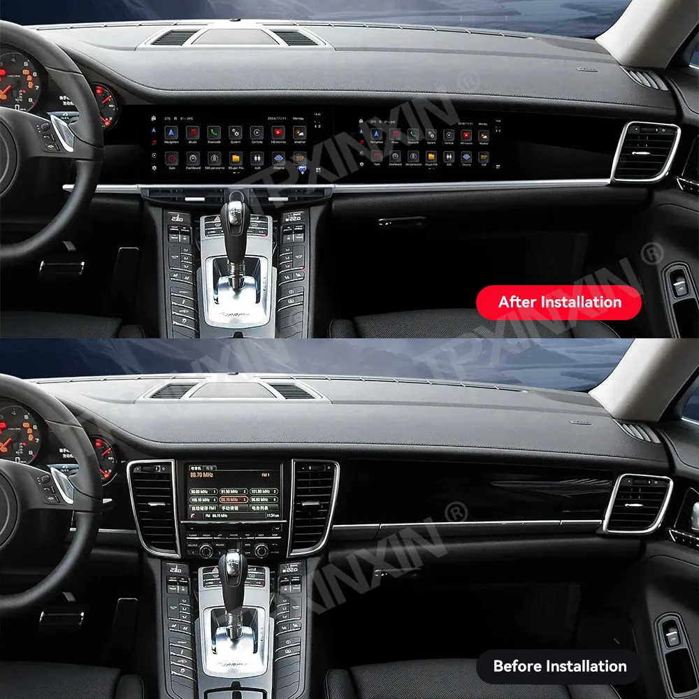 

12.3 Inch For Porsche Panamera 2010-2016 Dual QLED Screen Android 13 Car Radio Qualcomm CarPlay GPS Multimedia Player Head Unit