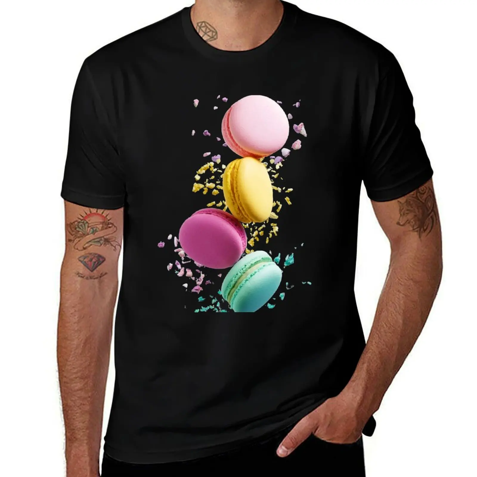 

man t shirt T-Shirt French quality cotton high cotton shirts t Macarons t man T-Shirt summer man shirt