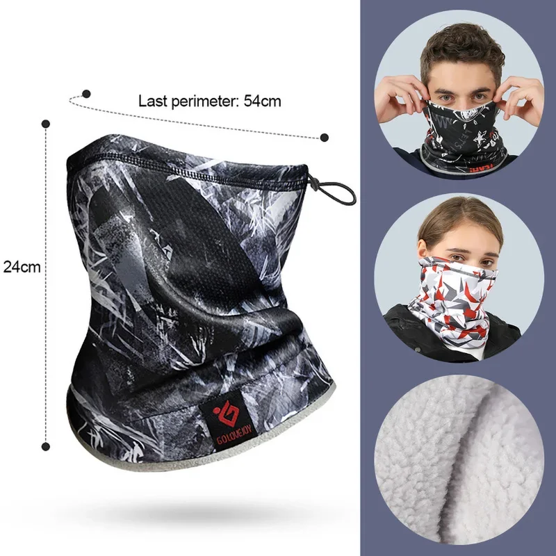 Winter Warm Cycling Mask for Men Bicycle Motorcycle Windproof Sports Scarf Velvet Bike Face Cover Women Hiking Ski Hat