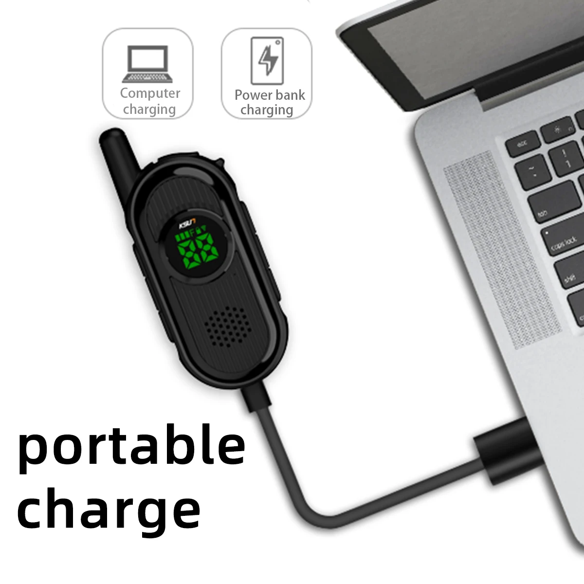 KSUN V9 USB شاشة LED راديو FM قابلة للشحن صغيرة 400-470 ميجا هرتز UHF اتجاهين راديو جهاز اتصال لاسلكي صغير