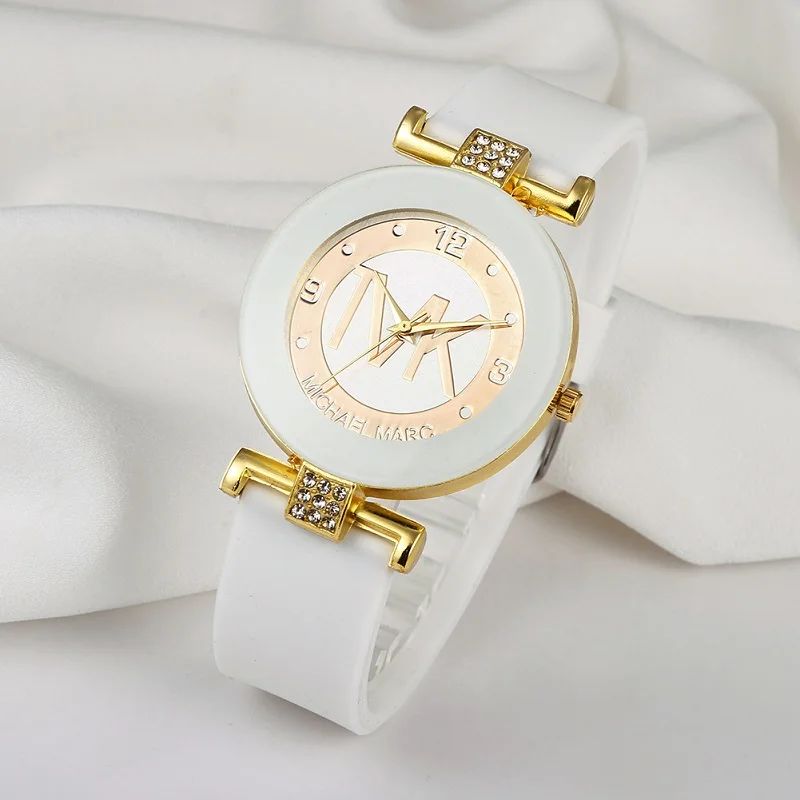 TVK-Montre-bracelet à quartz en gel de pton pour femme, montres noires, horloge de luxe, cadeau de mode, marque