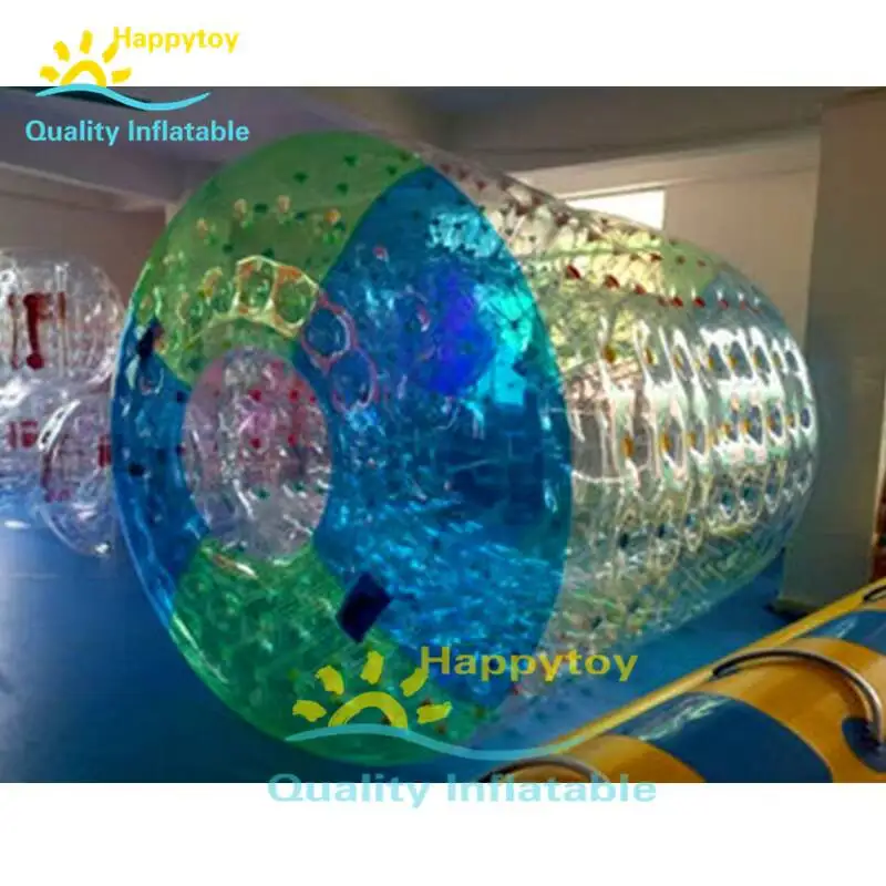 Kolorowe dmuchane koło do biegania dla dzieci i dorosłych, rolka wodna do basenu