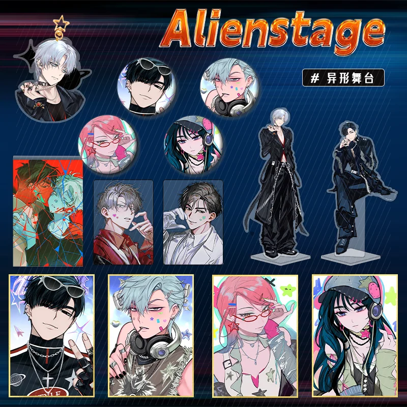 

Anime Alien Stage MiZi Till Ivan Sua Cosplay Acrylic Card Brick Badge Cartoon Coloured Paper Color Sheet Brooch Adorn Xmas Gift