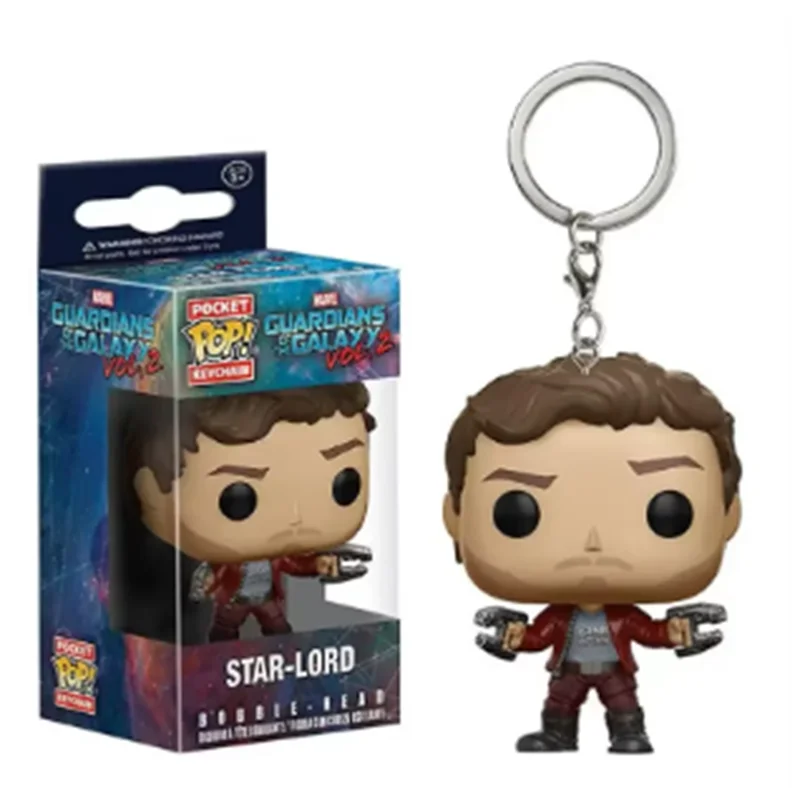 FUNKO POP The Avengers Goose Loki Cyborg Rocket Spider Gwen Iron Man Arrow Deadpool Batman Aquaman Pocket Keychain Model Toys