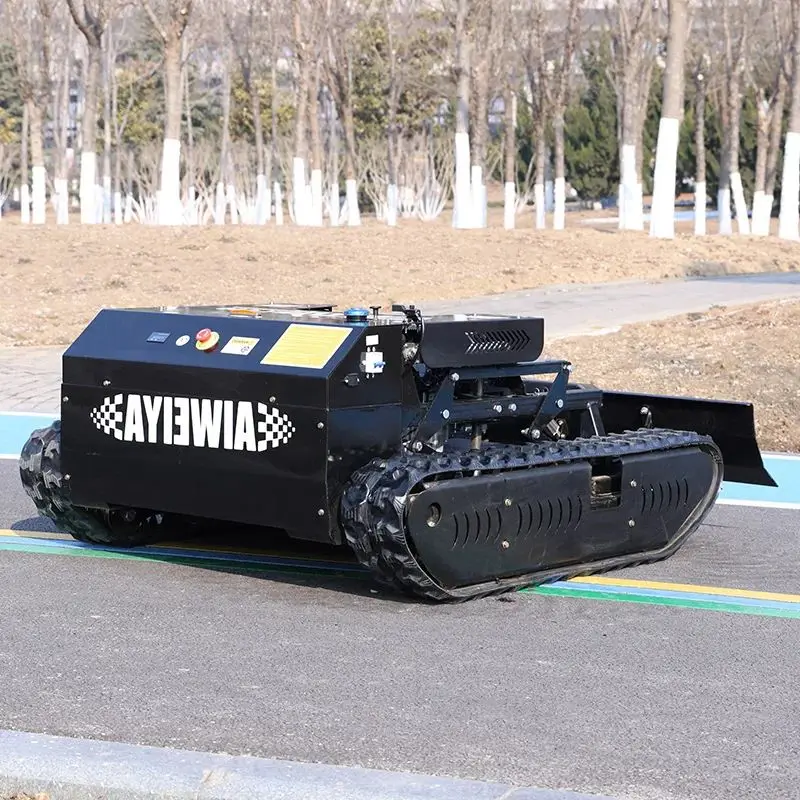 

Customized remote-controlled lawn mower for mountainous and hilly terrains, a tracked farm weeding wonder