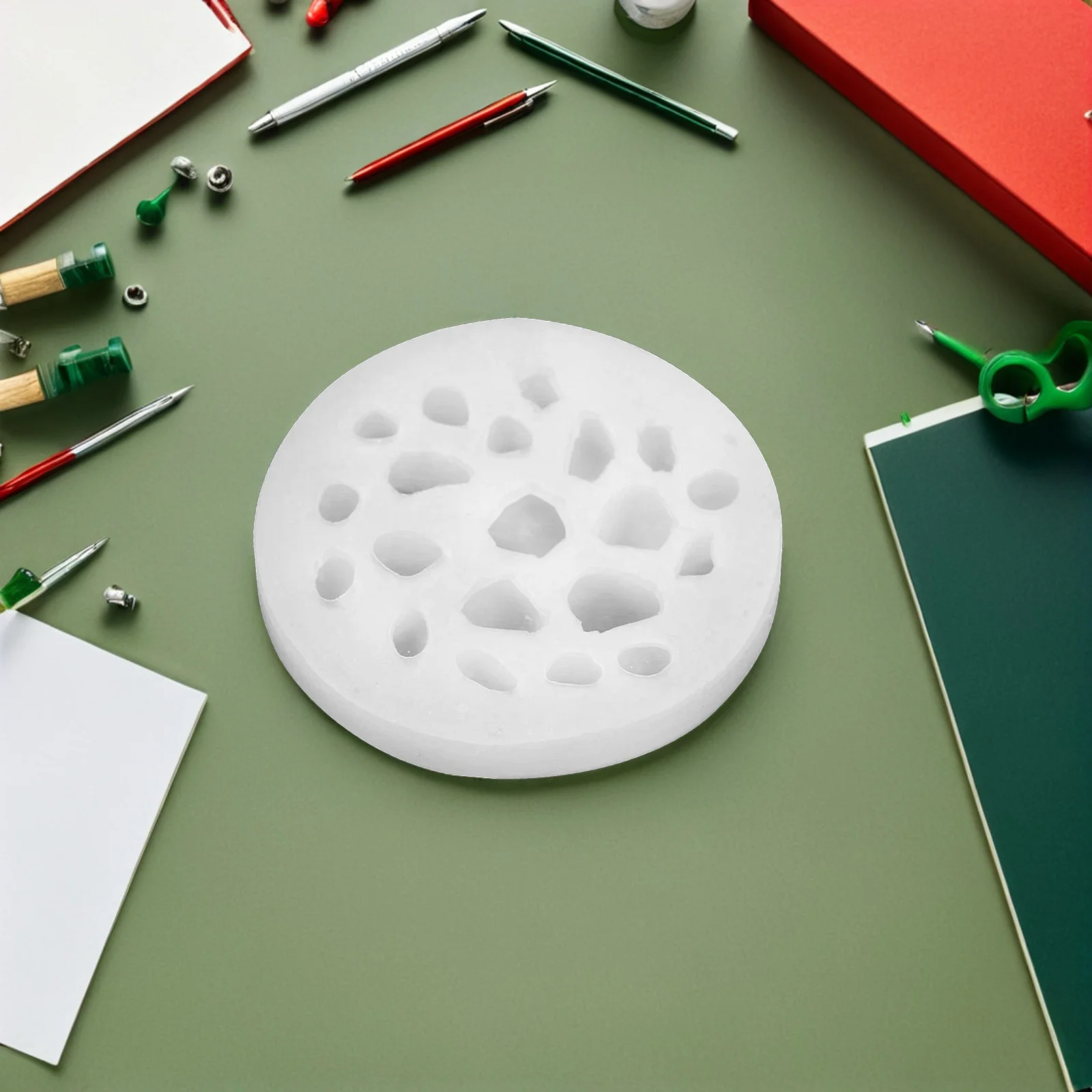 1 قطعة قالب صخور السيليكون لتقوم بها بنفسك قالب الحجر للحرف اليدوية الراتنج قالب مرن عالي الشفافية ملحقات ديكور المنزل الإبداعي