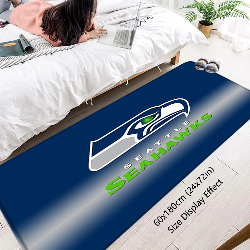 Interior Room Rugyb Rugs Foot Carpets Entrance Doormat Bedside Pet Floor Mats Seattle Seahawks Corridor Carpet Anti Slip Home