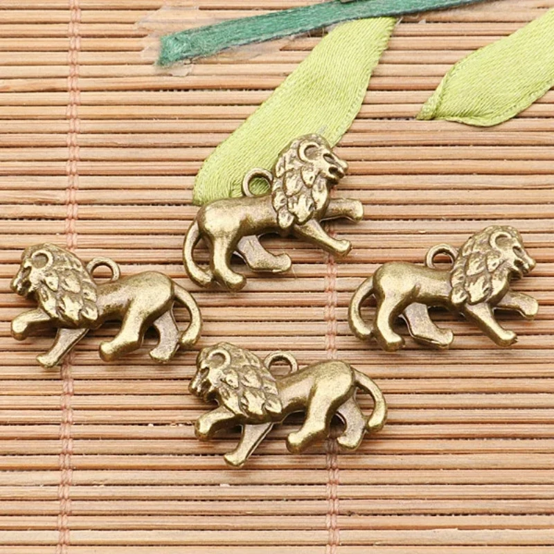 

10pcs 22*14mm Antiqued Bronze Color 3D Lion Design Charms H1515 Charms for Jewelry Making