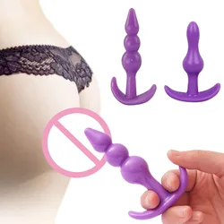 Soft Silicone Anal Plugs Anal Beads Dildo Butt Plug Prostate Massage Unisex Sexy Stopper Adult Sex Toy for Men Women Adult Games