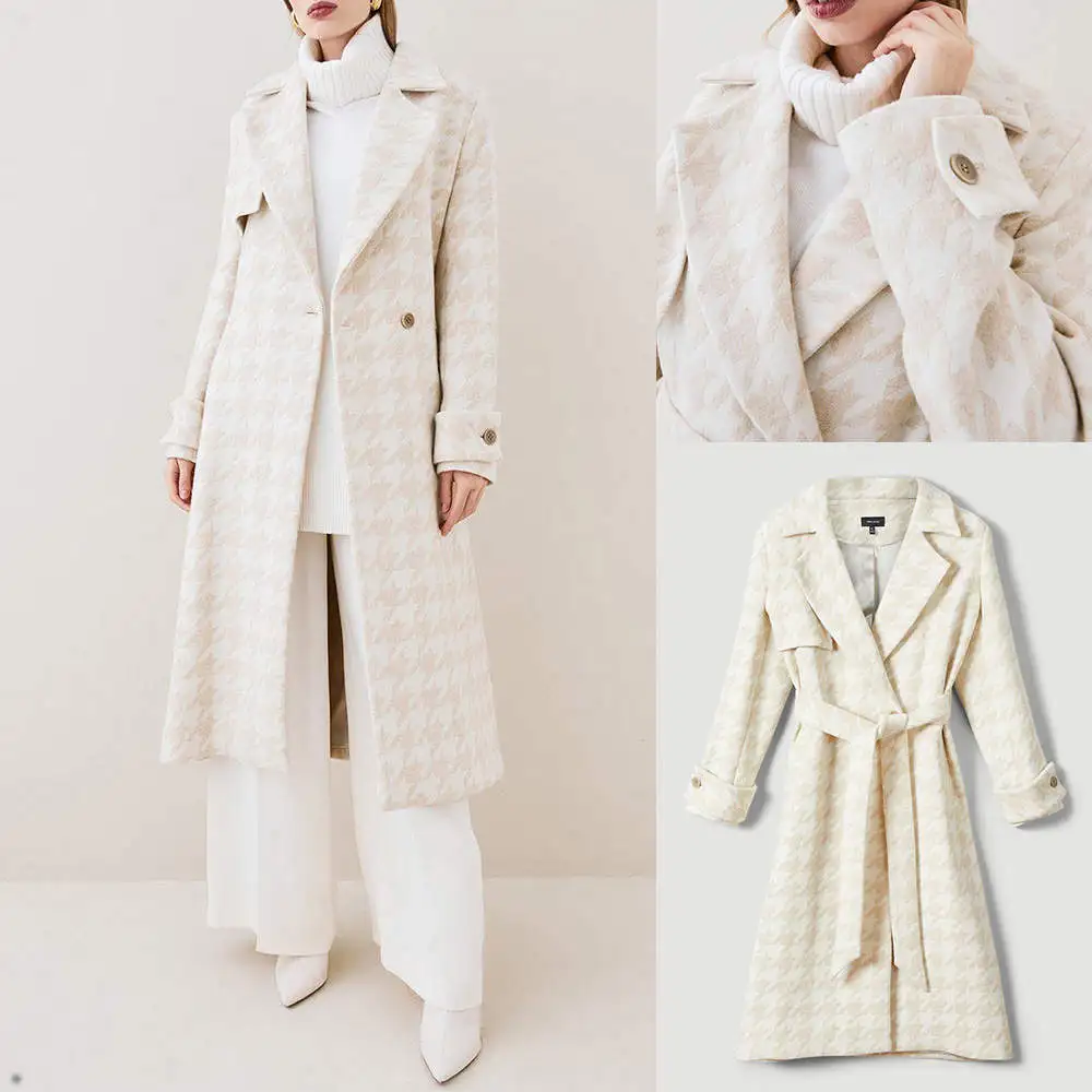 Cotton Plaid Women Coat Blazer Luxury Costumes Pour Femmes Tailored Jacket Prom Dress One Piece