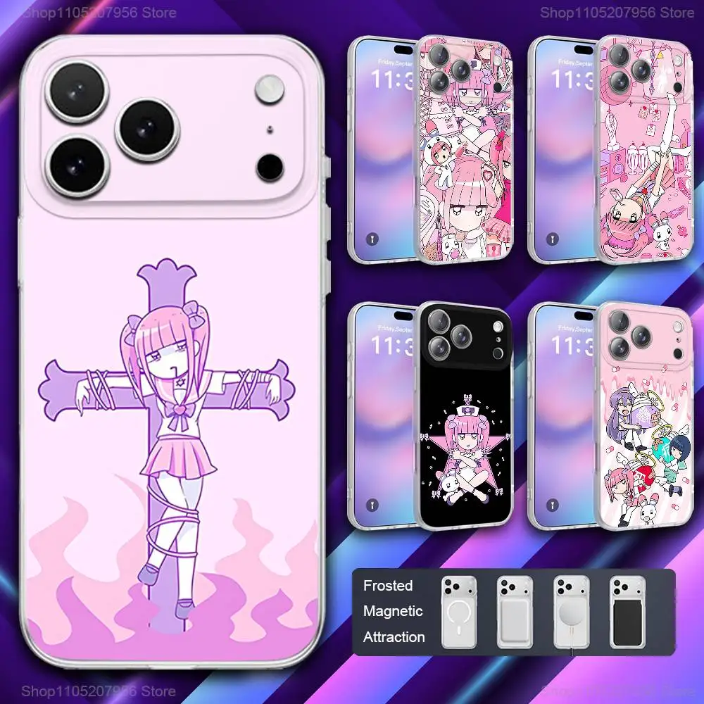 

M-Menheras Chan Cartoon Phone Case For iPhone 11,12,15,14,13,17,16,Pro,Plus,E,Max,Air,Mini Magnetic Frosted Cover