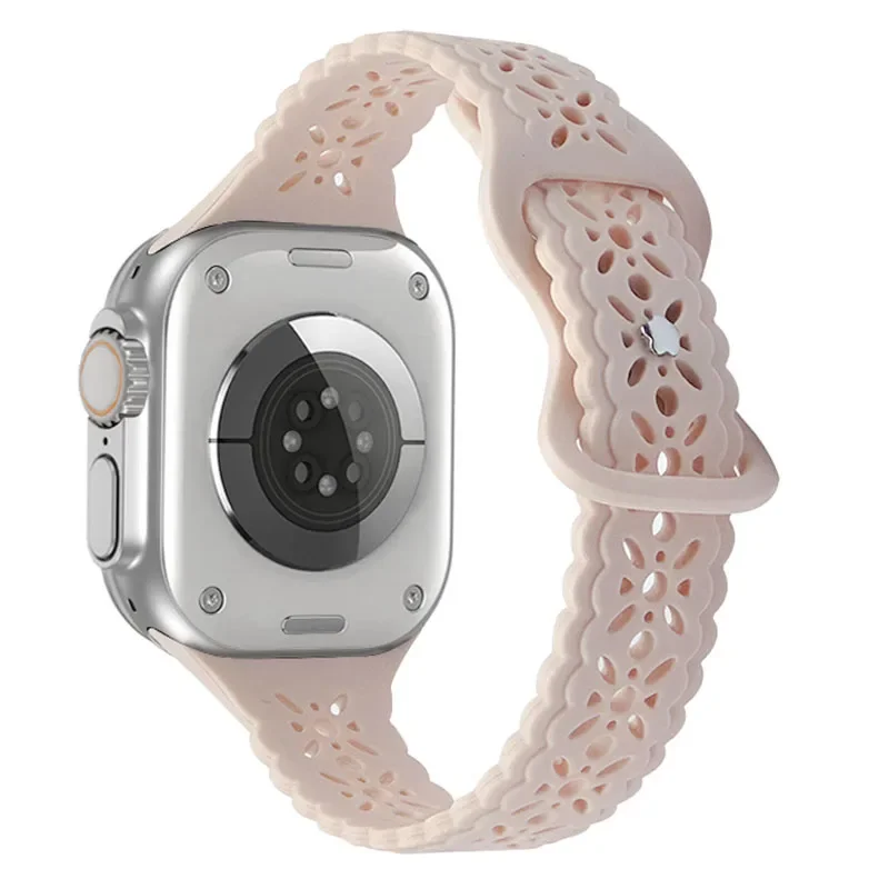 For Apple Watch Ultra Band 44mm 49mm 41mm 45mm 40mm 38mm 42mm Silicone Sport Rubber Strap Bracelet Iwatch Series 8 7 6 5 4 SE 3