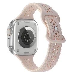 For Apple Watch Ultra Band 44mm 49mm 41mm 45mm 40mm 38mm 42mm Silicone Sport Rubber Strap Bracelet Iwatch Series 8 7 6 5 4 SE 3