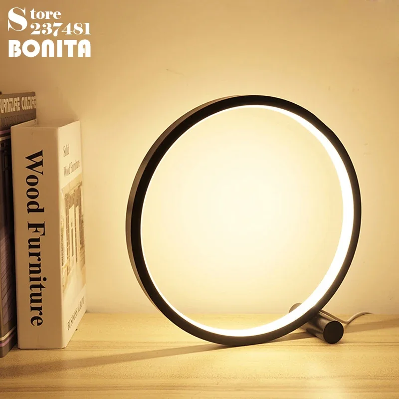 Whole Lamp Touch Sensitive Dimmable Table Lamp Creative Simplicity Smart Pat-Pat Turn on Round Desk Light Usb Table Light