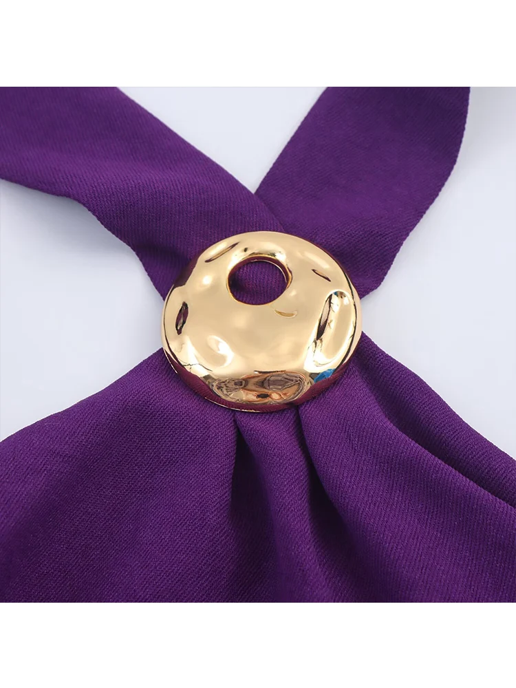 TFMLN ฤดูร้อนผู้หญิงเซ็กซี่สลิงชุด 2025 ใหม่แขนกุด V คอสลิมมิดิเดรสแฟชั่นวันหยุด backless vestidos