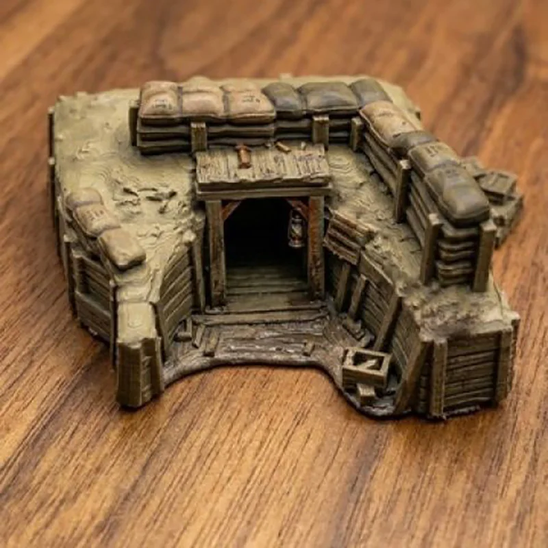 1/72 Model Trenches Battlefield Scene Production Tabletop Game Terrain Accessories With Channel Production DIY