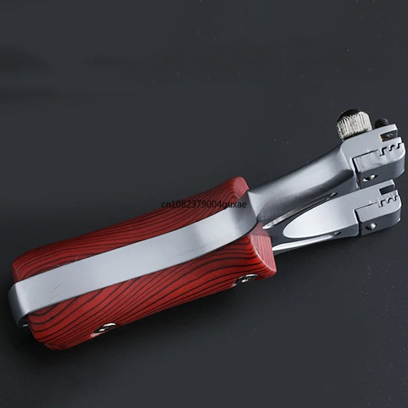 Stainless Steel Slingsshot Quick Press Installation Rubber Band Wooden Grip Outdoor Hunting Shooting Hunting Acessories