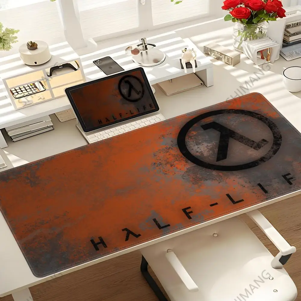 

Half Life Mousepad Gamer Desk Table Game Office Work Mouse Pad Xxl Non-slip Laptop Pc Desk Accessories Gamer Rug Table Mat