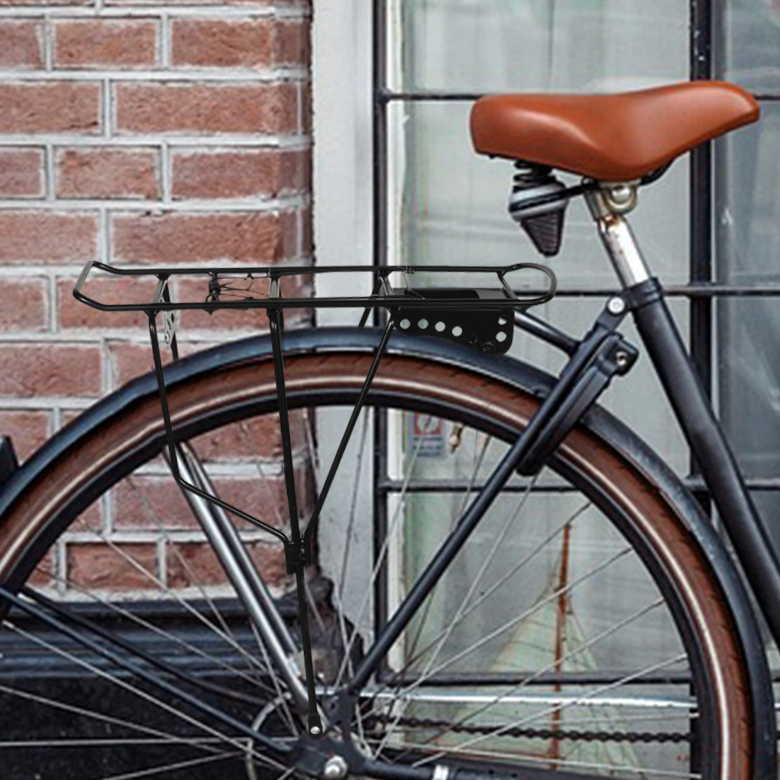 

Heavy Duty Solid Rear Luggage Rack for Mountain Bikes Enhanced Stability Adjustable Cargo Support for Long Distance Commuting