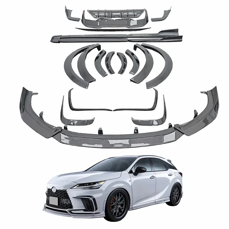 Newest Art Style Carbon Fiber For 2023 Lexus RX 500H Artisa Car Bumpers Auto Body Kit Front Lip Wheel Eyebrow Top Wing