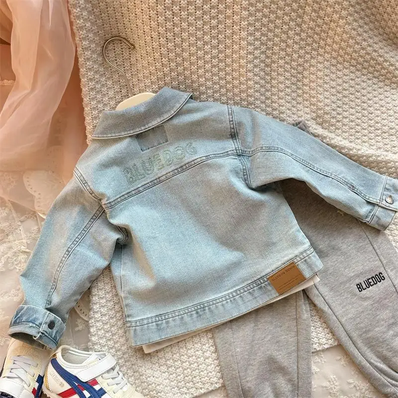 Fashion Baby Girl Boy Jean Shirt Jacket Infant Toddler Kid Denim Blouses Long Sleeve Spring Autumn Outfit Baby Clothes 1-9Y