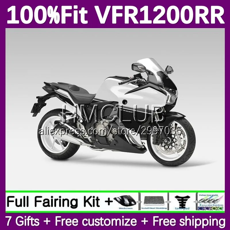 Fairing For HONDA VFR1200 RR white black Crosstourer 2010 2011 2012 2013 29No.63 VFR 1200 RR CC VFR1200RR 10 11 12 13 Injection