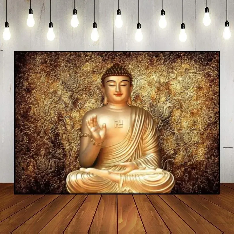 

Statue of Buddha Background Birthday Decoration Renaiss Photography Backdrops Baby Shower Party Custom Backdrop Photo Studio