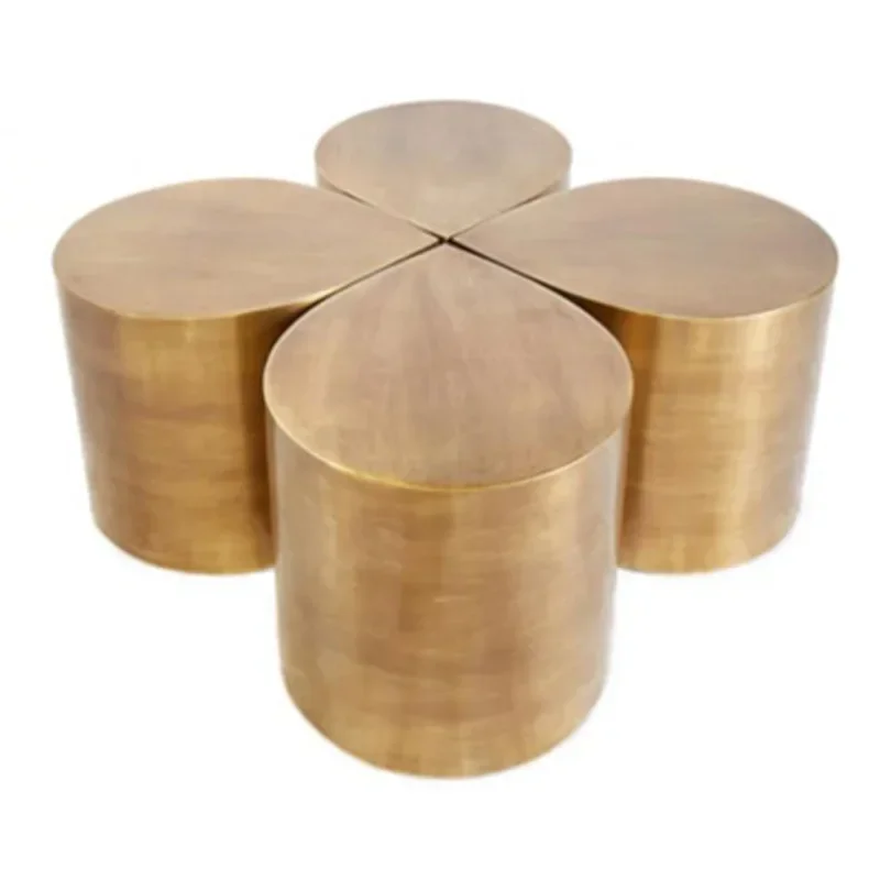 Italian light luxury simple creative water drop hardware combination coffee table