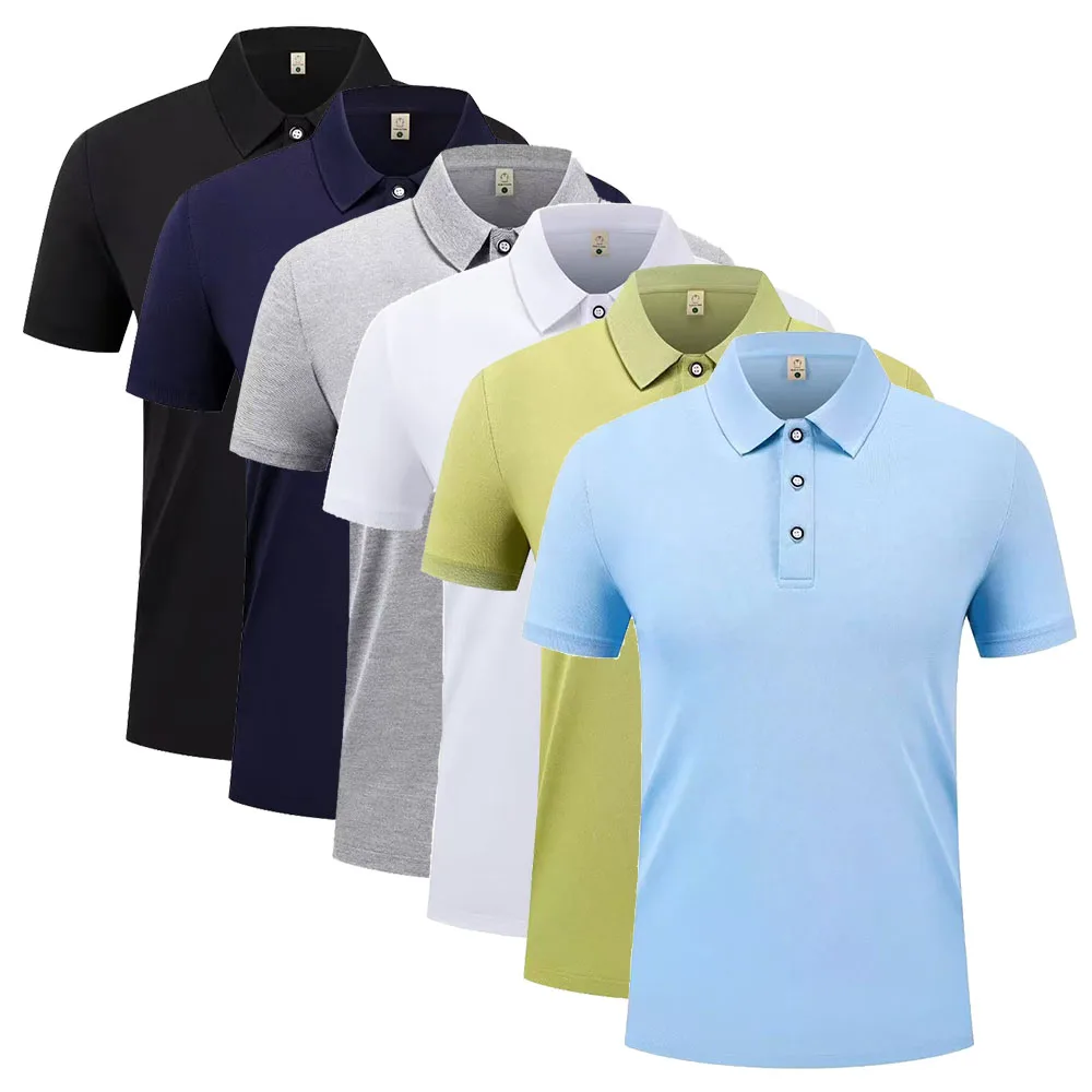Casual Daily Training Polo Shirts Men Women High quality Sportswear Short-sleeved Lapel T-shirts Office Streetwear Tees Summer