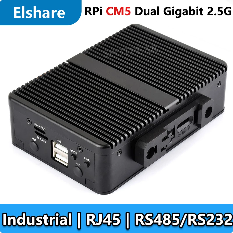 

Промышленный компьютер Raspberry Pi CM5 с двумя гигабитными портами Ethernet 2.5G и выходом 4K через RJ45