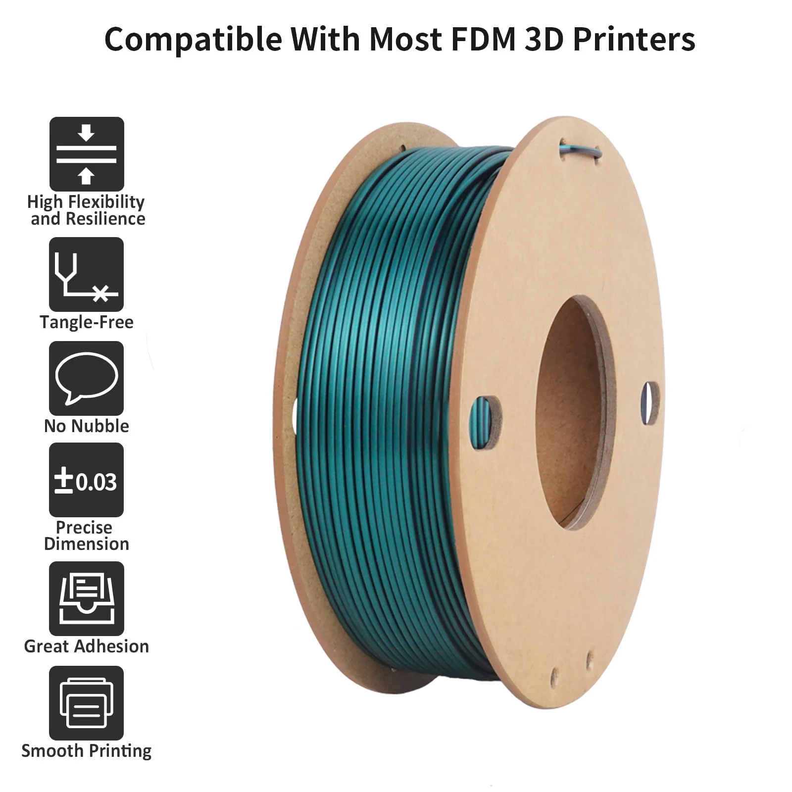 Silk Black Green PLA, Dual Col - 3D Printing Xenomorph recension och pris