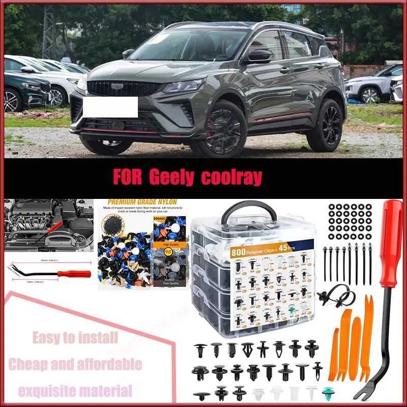 

For Geely Coolray Buick Chevrolet Audi Car Plastic Retainer Clips Kit 800+45pcs Auto Fender Push Pin Car Fastener Clip Mixed Set