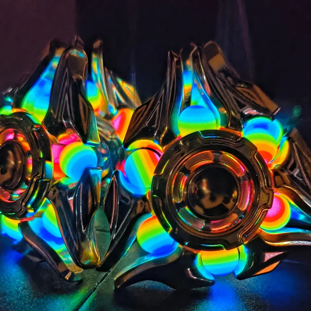 6mm/8mm 6pcs Luminous Ball Rainbow Fidget Spinner Balls Accessories Anxiety Toys Fidget Toys For Adults DIY Fidget Spinner