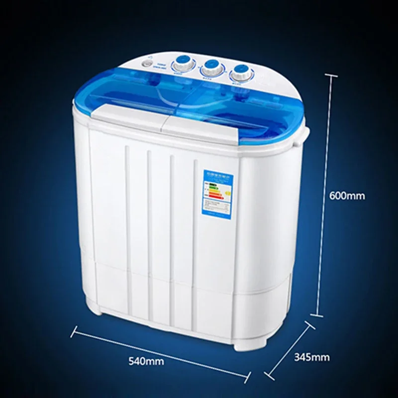 Double tub mini washing machine Small semi-automatic double tub washing machine Washing all-in-one machine