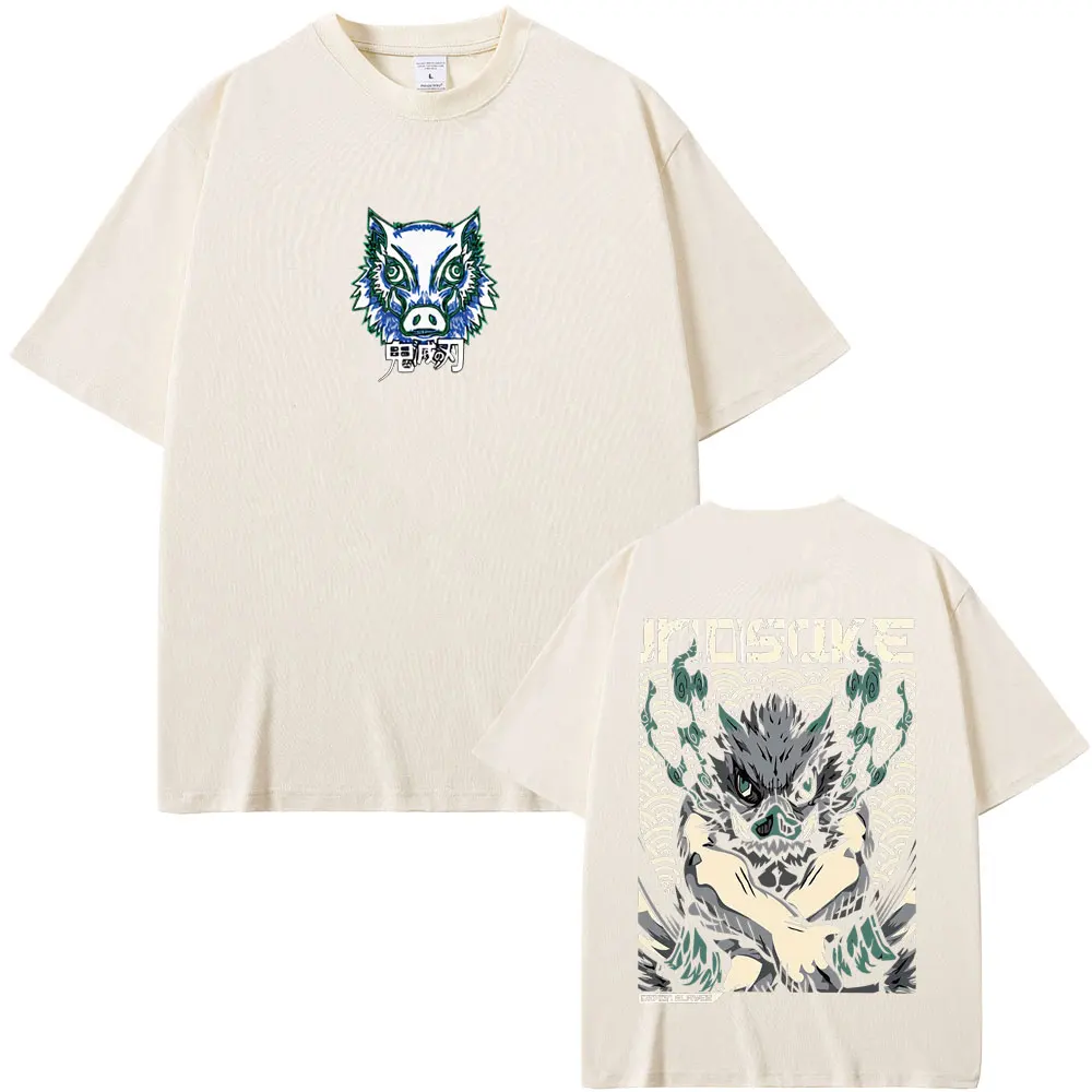 

Anime Demon Slayer Hashibira Inosuke T-shirt Summer Men Women Japanese Cartoon Casual T Shirts Male High Quality Cotton Tshirt