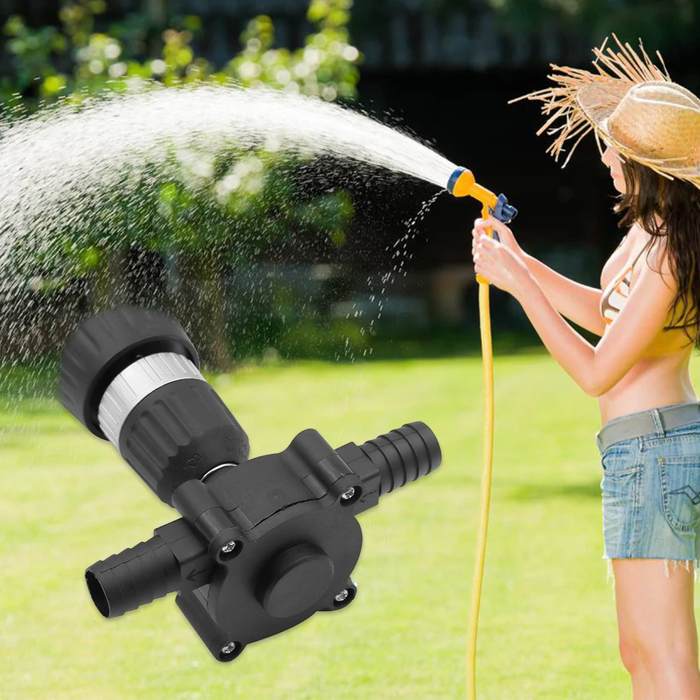 Portable Electric Drill Pump Self-Priming Hand Pump Water Transfer Pump Oil Fluid Water Pump for Water Liquid Transfer