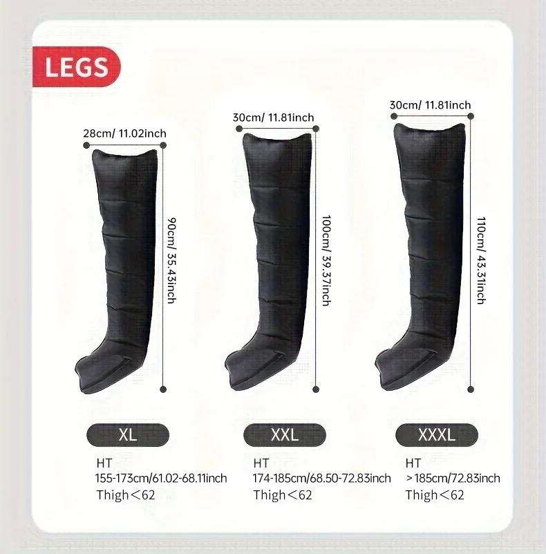Pressotherapy Air Compression Foot Muscle Massager Leg Recovery Boots Lymphatic Drainage Machine  Relax Physiotherapy 8 Chamber