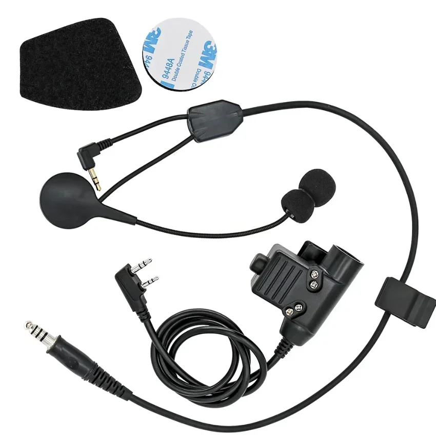 Taktisches ptt y line mikrofon kit elektronischer headset adapter für howard leight impact/zohan em054/sordinipsc shooting headset