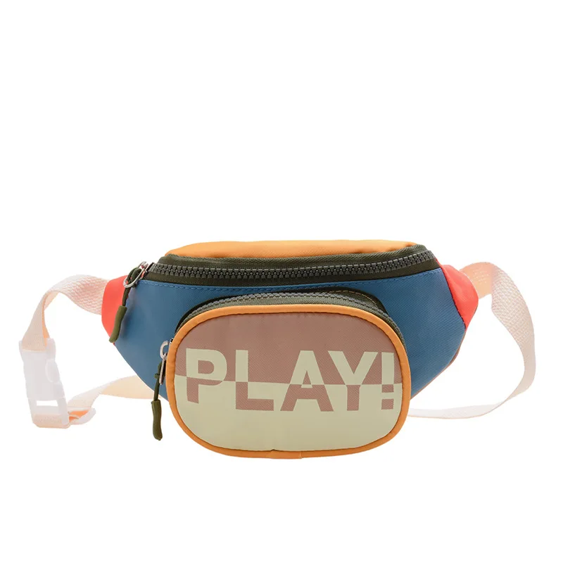 Design Letter Boys Kids Waist Shoulder Bag Fanny Pack Fashion Children's Chest Bag Messenger Bags Girls Baby Coin Purse Handbags