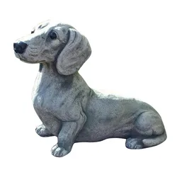 Statua di bassotto decorazioni da giardino figurine di cane commemorative cucciolo sdraiato Decor