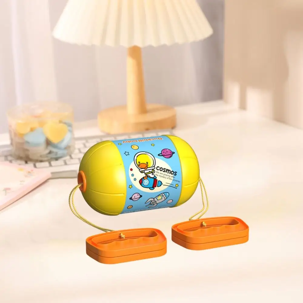 ABS tirando bolas de velocidad elásticas juguete interactivo con combinación de luz lanzadera bola mano tirar juegos deportivos doble tirón bola juguete