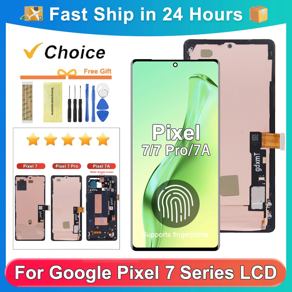 For AMOLED Pixel 7 Pro For Google Pixel 7 LCD Display Touch Screen Digitizer Assembly Replacement For Pixel 7A LCD Display