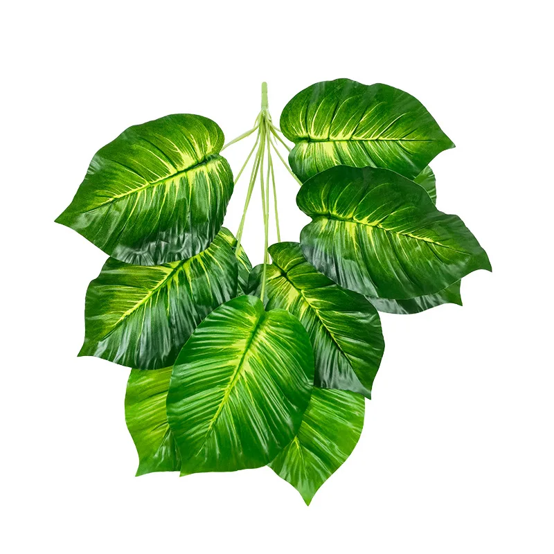Nuevo 58cm plantas falsas hoja verde 75cm Palma Artificial tacto Real Rohdea Japonica paisaje planta jardín