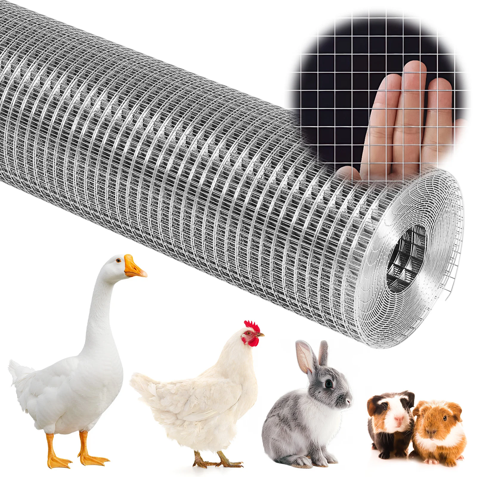 

Сетка из нержавеющей стали для птичников, 1/2 дюйма, металлическая сетка для ограждений, для животных, сада и растений