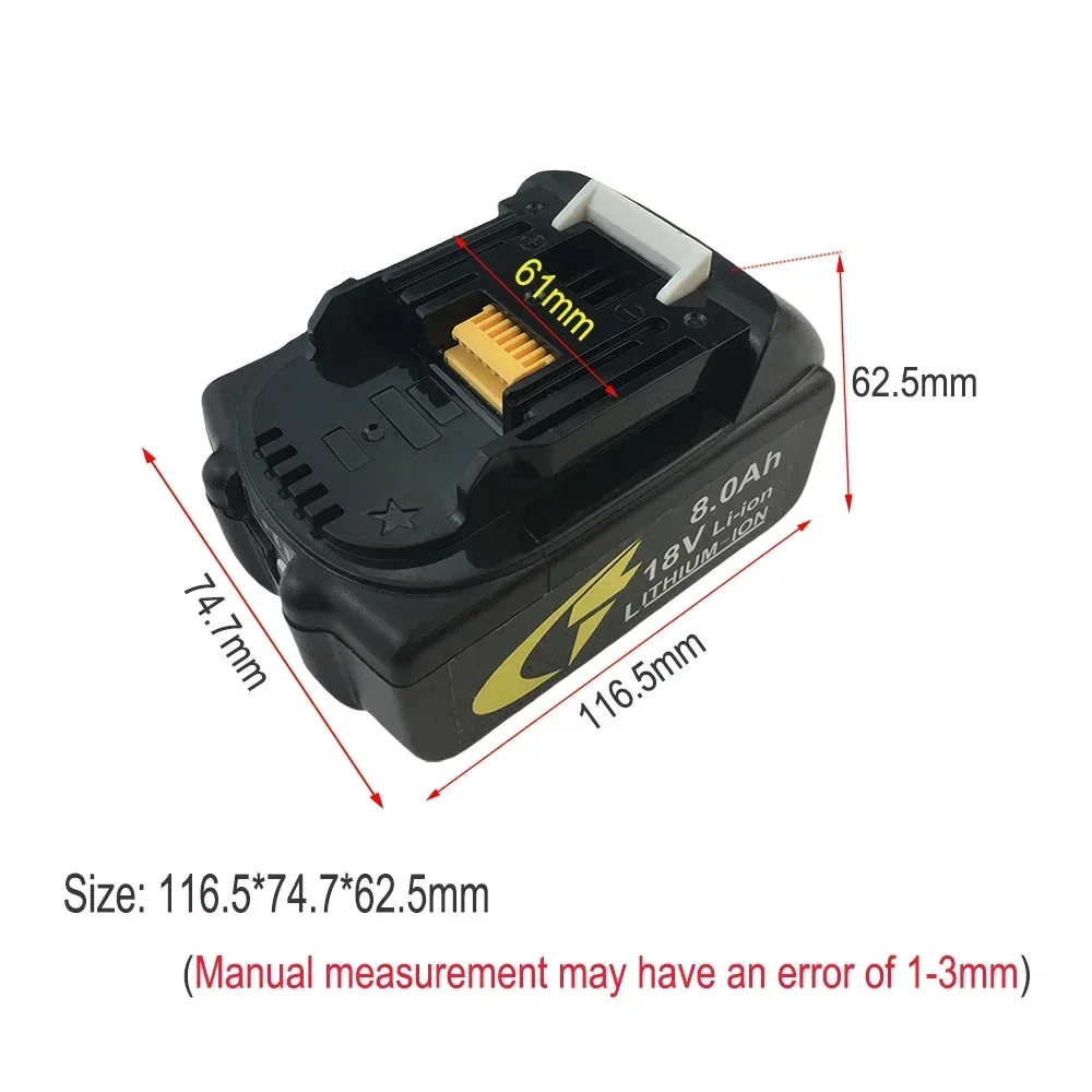 10.0Ah Battery Replacement for Makita 18V Battery Compatible with 18 Volt BL1860B BL1850B BL1840B BL1830B BL1815B Batteries